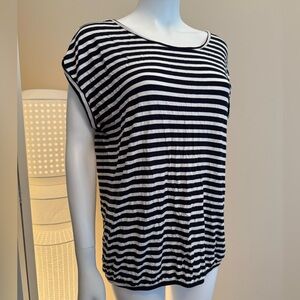 Classic Black and White Striped Women's Tee